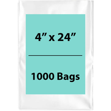 Clear Poly Bags Thickness: 4 Mil Size: 4 inch (width) X 24 inch (Height)